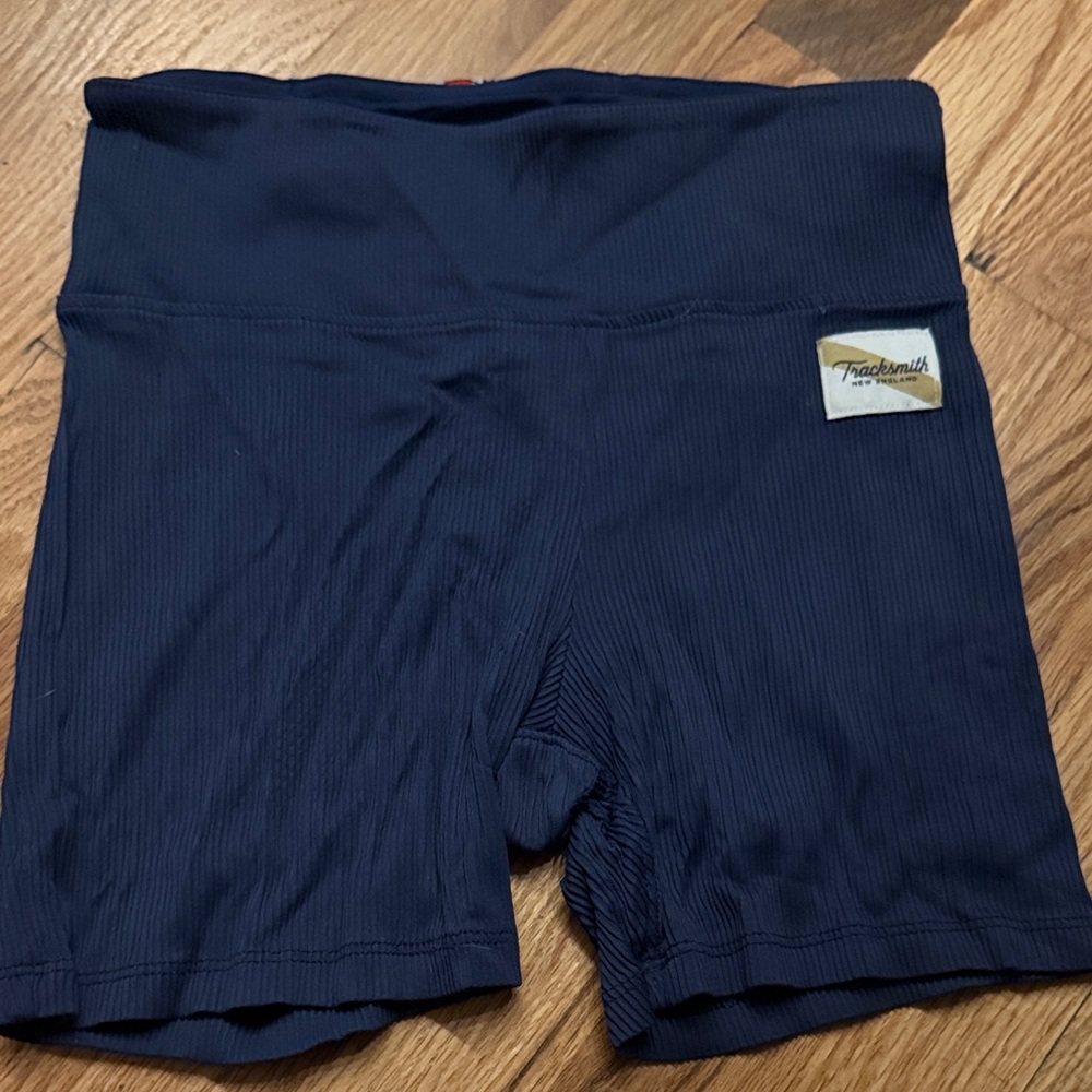 Tracksmith Women's Dark Blue Bike Shorts